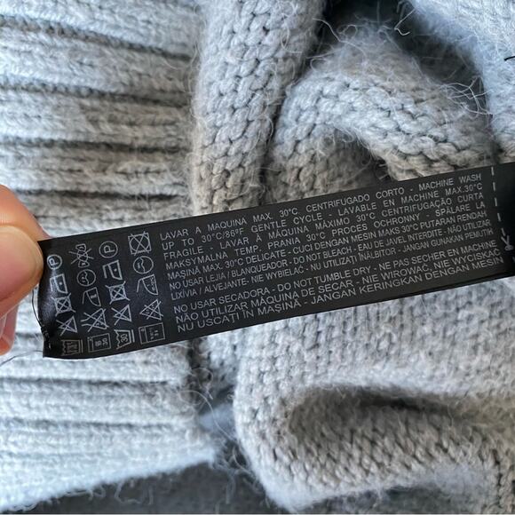 Zara Knit Acrylic Blend Minimal Utility Quarter Zip Casual Pullover Sweater - Picture 5 of 7